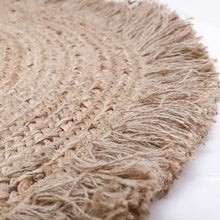 Afbeelding in Gallery-weergave laden, Jute vloerkleed met franjes
