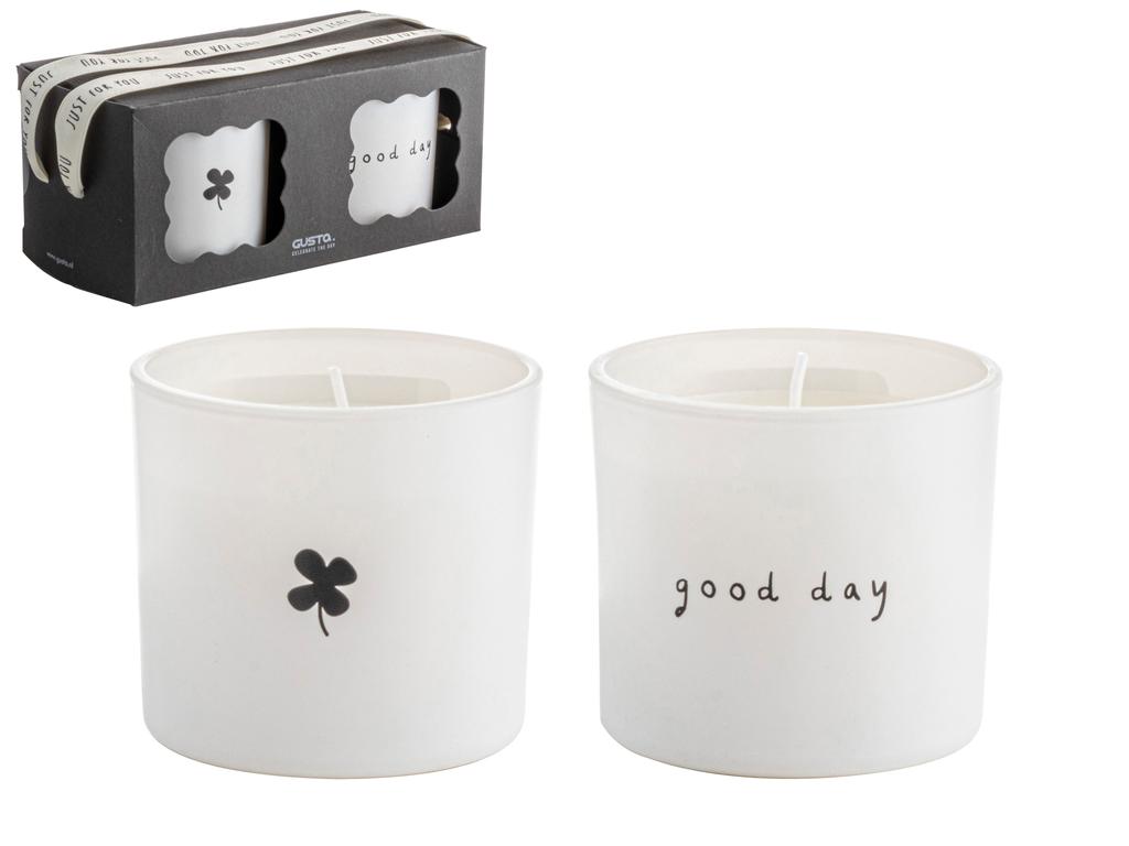 a Giftset kaarsen 'good day'