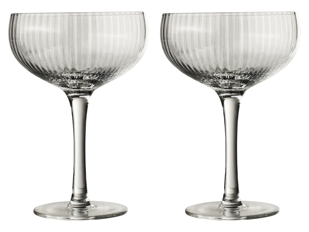Cocktail glazenset op voet 2-delig