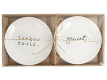Afbeelding in Gallery-weergave laden, BORDJE SET GENIET/THUIS
