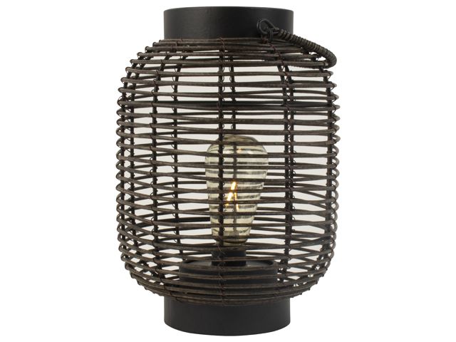 ROTAN LANTAARN MET LED Ø17CM