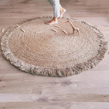 Afbeelding in Gallery-weergave laden, Jute vloerkleed met franjes
